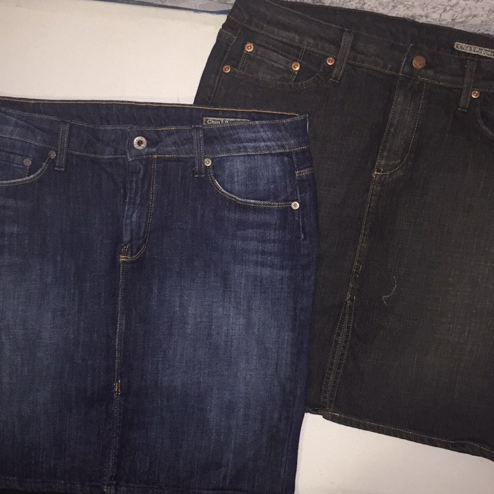CHIP & PEPPER MINI JEAN SKIRTS